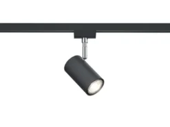 Lichtschienensystem Schwarz mit 5 Spots & Einspeisung 4-adrig, Länge 202,5cm
