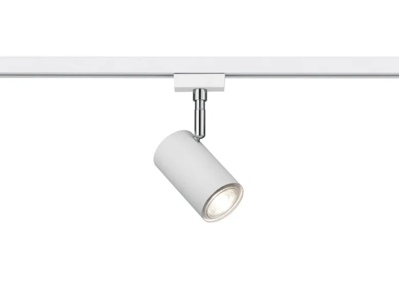 Lichtschienensystem Weiß mit 5 Spots & Einspeisung 4-adrig, Länge 202,5cm