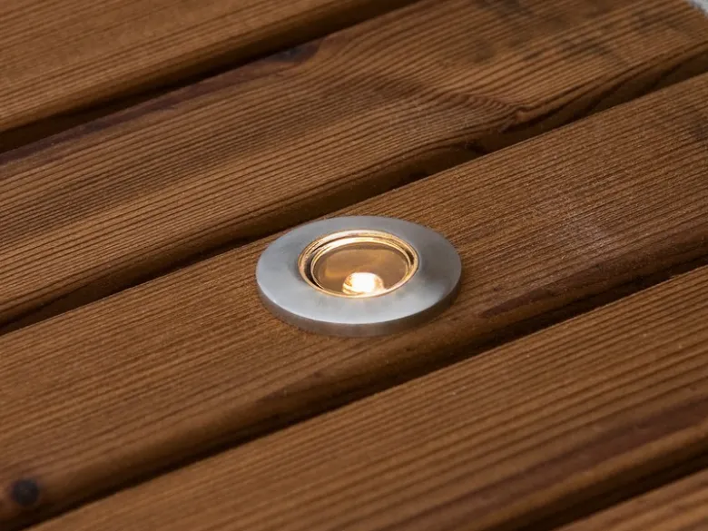 Mini LED Bodeneinbauspots 3er Erweiterungsset Edelstahl/Glas Ø3,5cm IP44