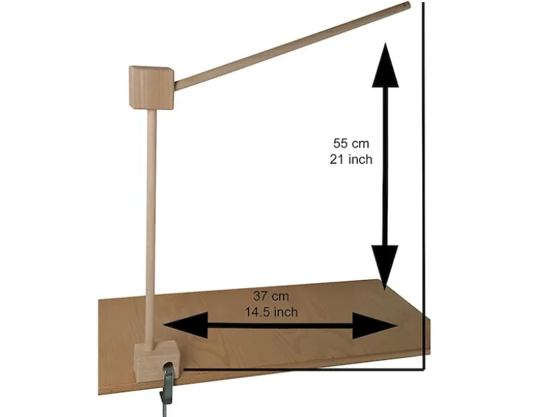 Mobilehalter Holz - 100 % Naturprodukt - mit Sicherungsschraube