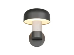 Moderne Außenwandleuchte FRASER Anthrazit & Betonoptik, Höhe 24cm
