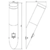 Moderne Außenwandleuchte TRIOTO mit Bewegungsmelder Schwarz, Höhe 39cm