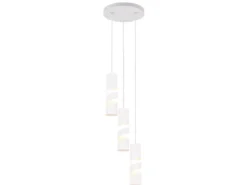 Moderne Cluster Pendelleuchte STREAM 3-flammig aus Metall in Weiß, Ø 28cm