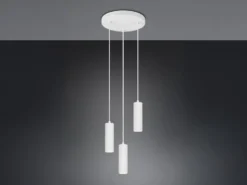 Moderne Cluster Pendelleuchte SOKA 3-flammig aus Metall Weiß Ø 28cm
