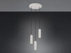 Moderne Cluster Pendelleuchte SOKA 3-flammig aus Metall Hellgrau Ø 28cm