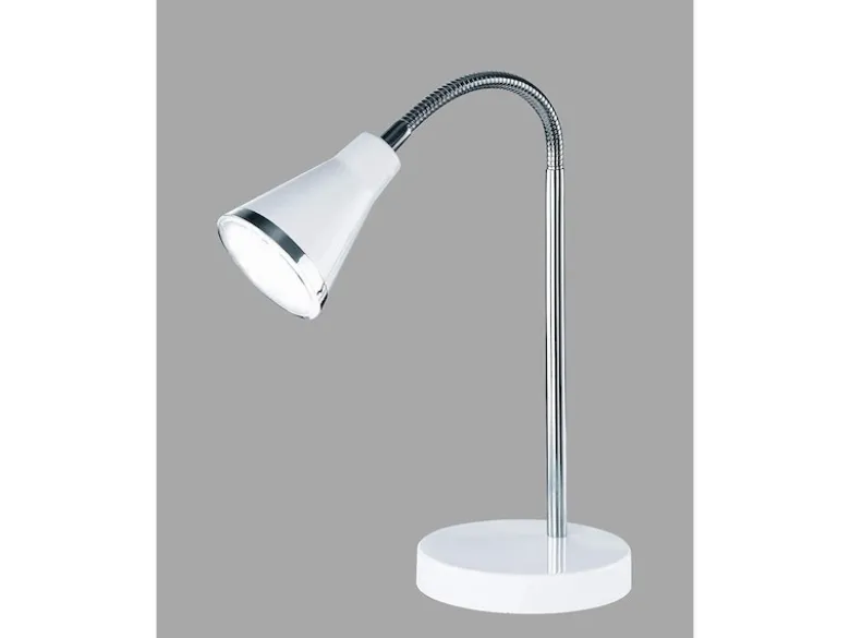 Moderne flexible LED Schreibtischleuchte ARRAS 1 flammig Kunststoff in weiß