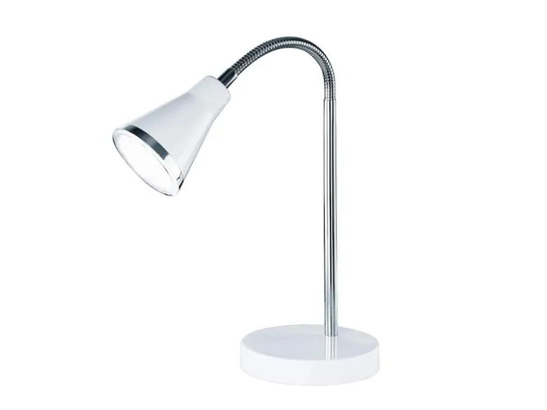 Moderne flexible LED Schreibtischleuchte ARRAS 1 flammig Kunststoff in weiß