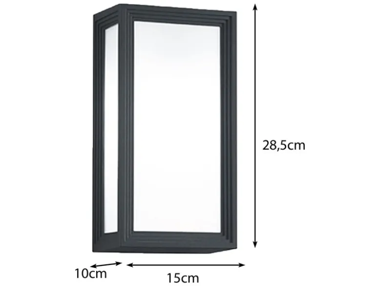 Moderne LED-Außenwandleuchte TIMOK, anthrazit, IP54, inkl. E27 LED Leuchtmittel