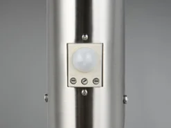 Moderne LED Außenwandleuchte mit Bewegungsmelder Silber, Höhe 39cm
