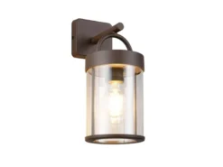 Moderne LED Außenwandleuchte Laterne in Rostoptik, Höhe 29cm