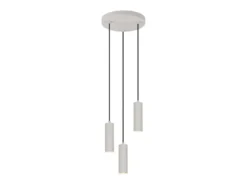 Moderne LED Cluster Pendelleuchte 3-flammig Hellgrau Ø 28cm