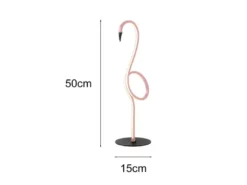 Moderne LED Deko Tischlampe FLAMINGO Pink, Höhe 50cm