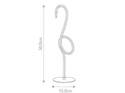 Moderne LED Deko Tischlampe FLAMINGO Schwarz, Höhe 50cm