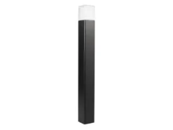 Moderne LED Pollerleuchte aus Aluminium in Schwarz, Höhe 80cm