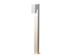 Moderne LED Pollerleuchte aus Aluminium, Höhe 100cm, Weiß