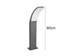 Moderne LED Wegeleuchte BEJA aus Aluminium in Anthrazit, Höhe 60cm