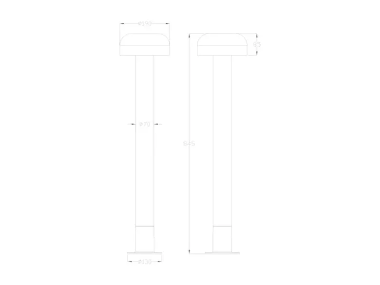 Moderne LED Wegeleuchte in Betonoptik & Anthrazit, Höhe 84cm