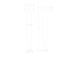 Moderne LED Wegeleuchte in Holzoptik & Anthrazit, Höhe 84cm