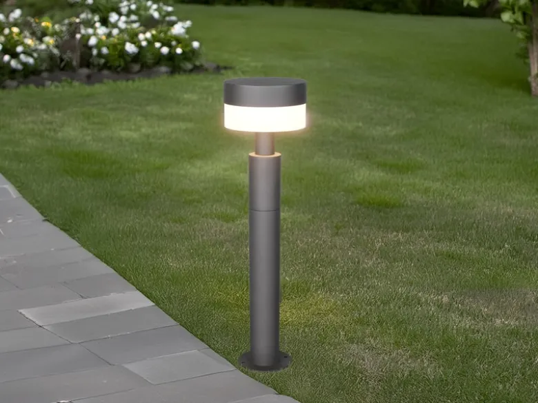 Moderne LED Wegeleuchte MACKENZIE aus Aluminium in Anthrazit, Höhe 50cm