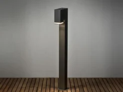 Moderne Pollerleuchte POLLUX in Schwarz, Höhe 100cm