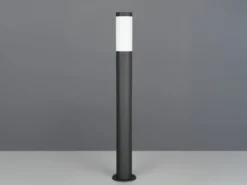 Moderne Pollerleuchte TRIOTO aus Edelstahl in Schwarz, Höhe 80cm