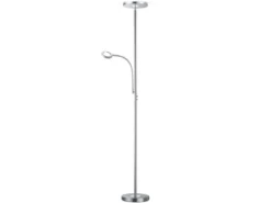Moderner LED Deckenfluter ACKBAR dimmbar, mit Leselampe, Höhe 182cm