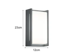 Modernes LED Außenwandleuchten 2er SET aus Aluminium in Anthrazit, IP54