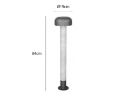 Moderne Wegeleuchte FRASER in Betonoptik & Anthrazit, Höhe 84cm
