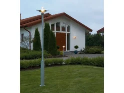 Moderne Wegeleuchte MODENA aus galvanisiertem Stahl, Höhe 98cm