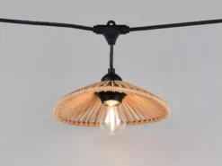 Outdoor Lichterkette CHAIN mit Stecker & 10 LEDs mit Boho Schirmen, 6,5 Meter
