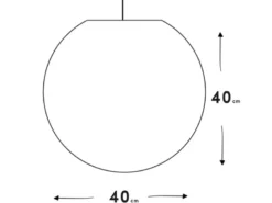 Papier Lampenschirm für Kinderzimmer Pendelleuchte, Naturweiß, 40cm Durchmesser