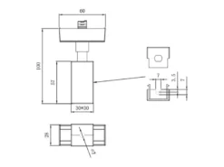 Pendel-Adapter Grau Höhe 10cm für Schienensystem DUOline