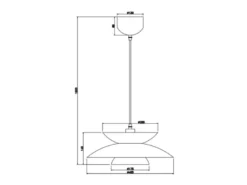 Pendelleuchte AMARILA skandinavisch mit Metall Lampenschirm Grau Braun Ø 40cm