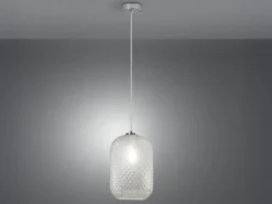 Pendelleuchte ASHFORD einflammig Kristall Glasschirm Klarglas, Ø 20cm