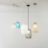 Pendelleuchte ASHFORD einflammig Kristall Glasschirm Klarglas, Ø15cm