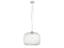 Pendelleuchte ASHFORD einflammig Kristall Glasschirm Klarglas, Ø 40cm