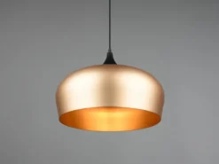 Pendelleuchte CHIRON 1-flammig mit Lampenschirm Messing, Ø 45cm