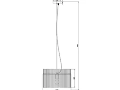 Pendelleuchte GORLEY mit Rauchglas Stäben, Ø 40cm