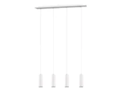 Pendelleuchte MARLEY 4-flammig Metall Weiß, Breite 75cm