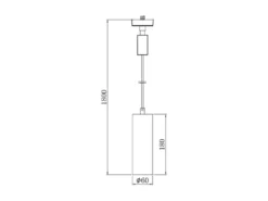 Pendelleuchte MARLEY Metall Schwarz Ø 6cm für DUOline Schienensystem