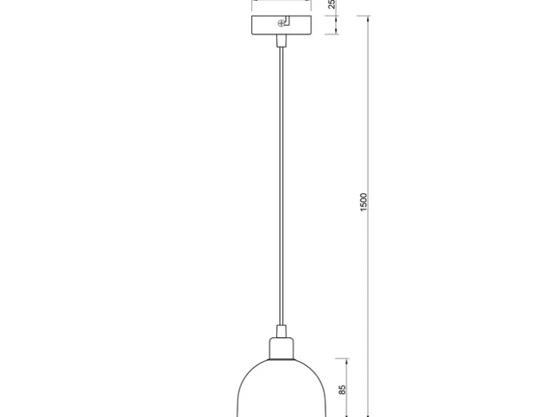 Pendelleuchte MOLLY Rauchglas Chrom verspiegelt, Ø 12cm