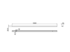 2-Phasen Schiene für DUOline Schienensystem Weiß matt, Länge 100cm