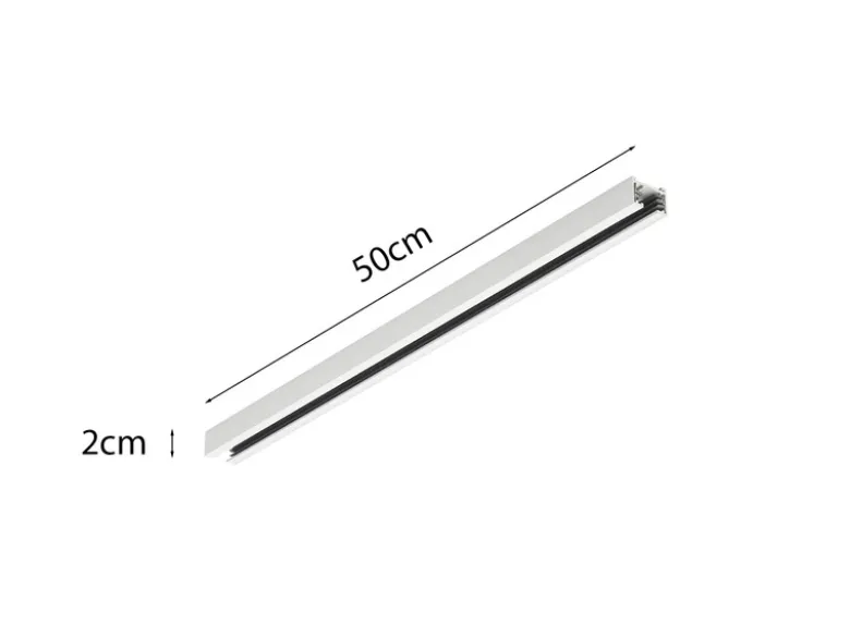2-Phasen Schiene für DUOline Schienensystem Weiß matt, Länge 50cm