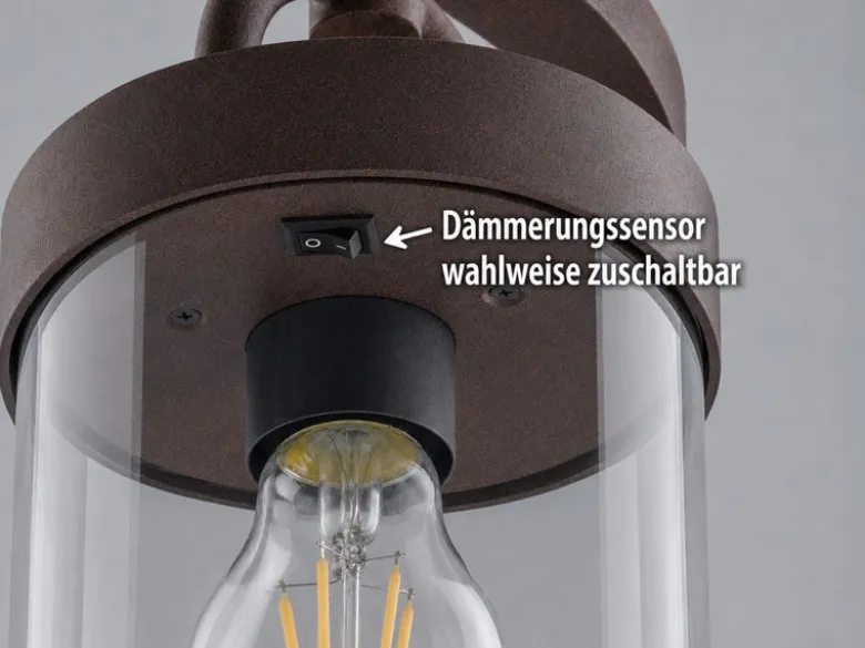 Pollerleuchte SAMBESI Laterne im Landhausstil Rostoptik, Höhe 60cm