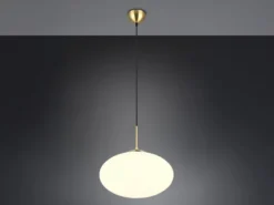 Retro LED Pendelleuchte Messing mit Glaskugel Lampenschirm, Ø 40cm