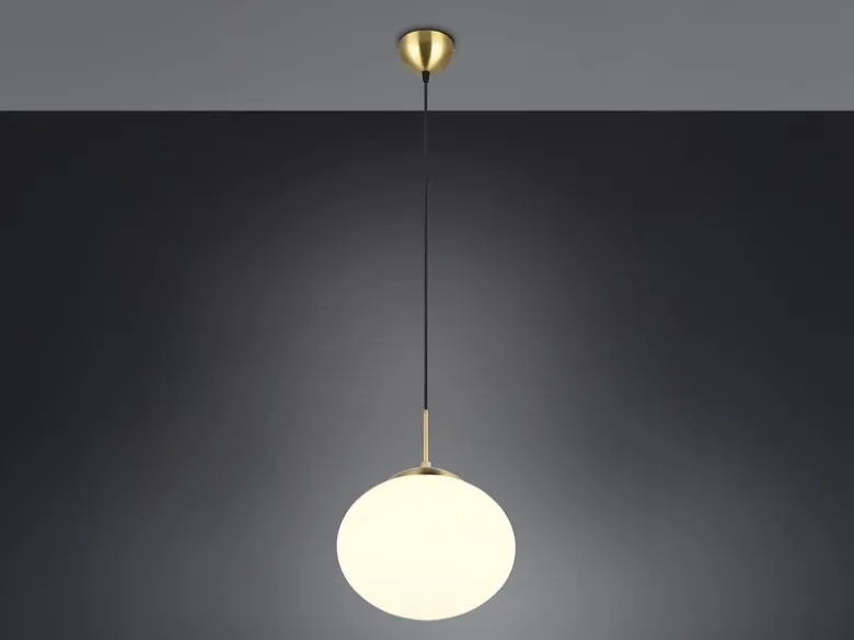 Retro LED Pendelleuchte Messing mit Glaskugel Lampenschirm, Ø 30cm