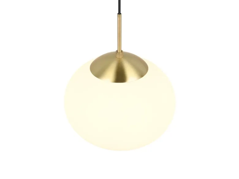 Retro LED Pendelleuchte Messing mit Glaskugel Lampenschirm, Ø 30cm