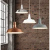 Retro Pendelleuchte WILL Lampenschirm Metall Kupfer Antik, Ø 36cm