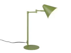 Retro Schreibtischlampe COSIMA mit Schwenkarm aus Metall Grün, Höhe 50,5cm