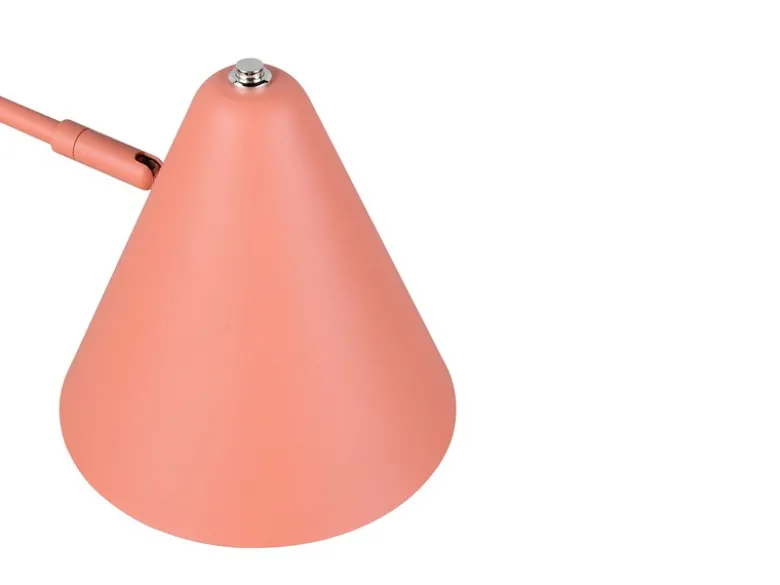 Retro Schreibtischlampe COSIMA mit Schwenkarm aus Metall Apricot, Höhe 50,5cm
